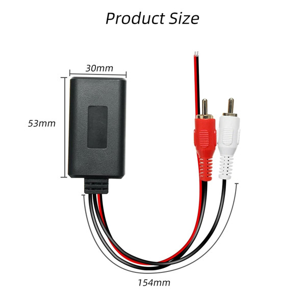 Car-Audio Stereo Bluetooth AUX Receiver Module 2 RCA Interface Cable Adapter-USA