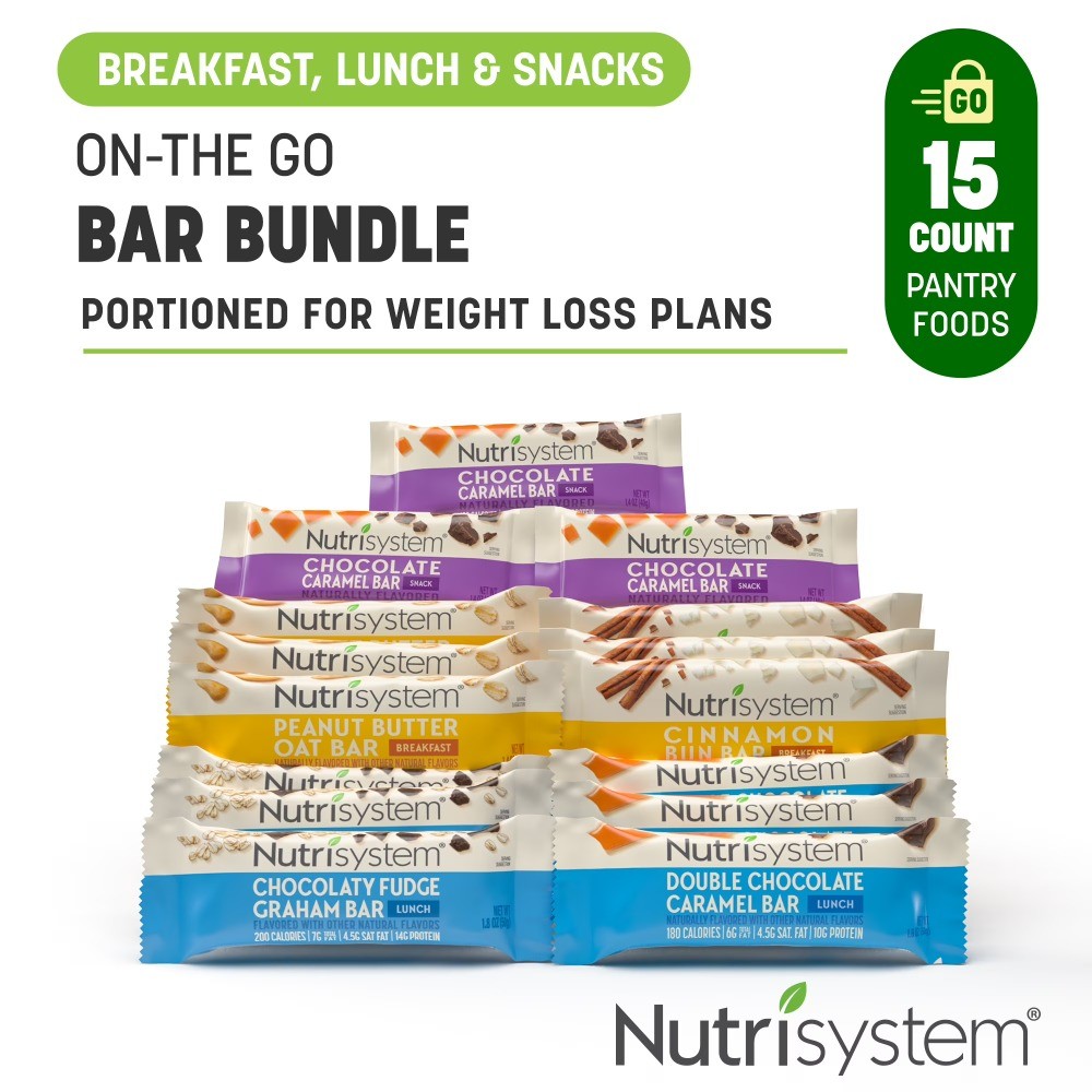 Weight Loss Snack Bars Variety Pack - 15 Count On The Go Meal Replacement