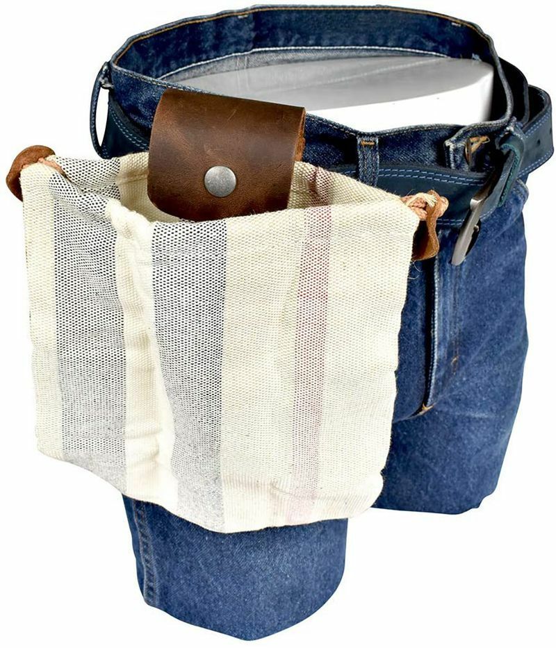 Portable Foldable Metal Detecting Finds Pouch Canvas Drawsting Waist Bag Outdoor