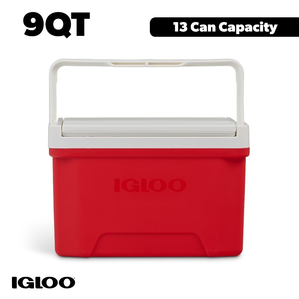 Small Cooler, 9 Quart Laguna Ice Chest, 13 Can Capacity, Red