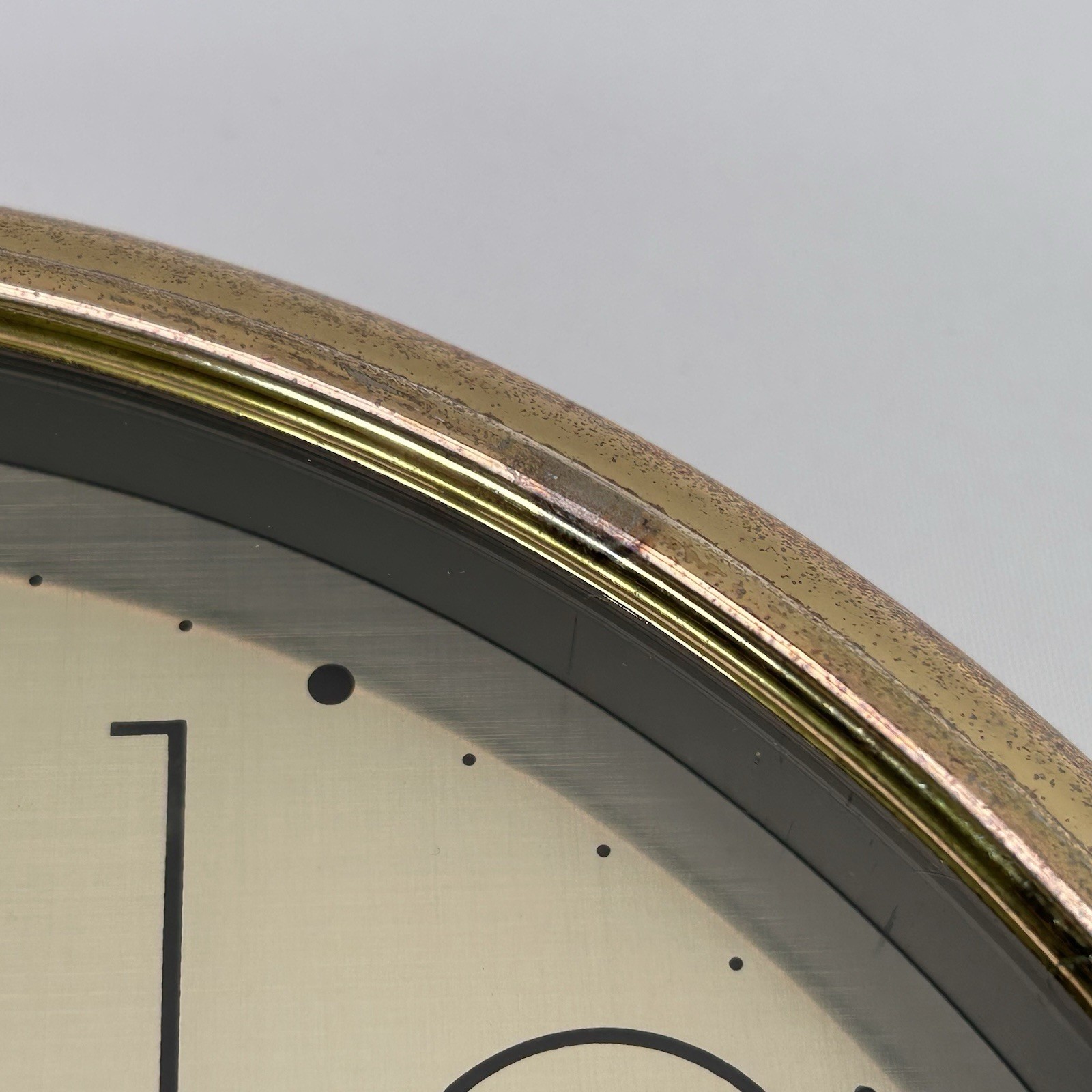 Vintage Supreme Gold Effect Wall Clock 80's Retro