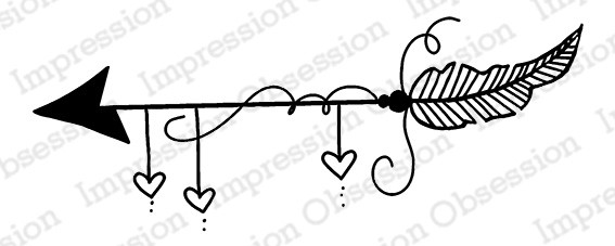 Arrow, Wood Mounted Rubber Stamp IMPRESSION OBSESSION - D21001