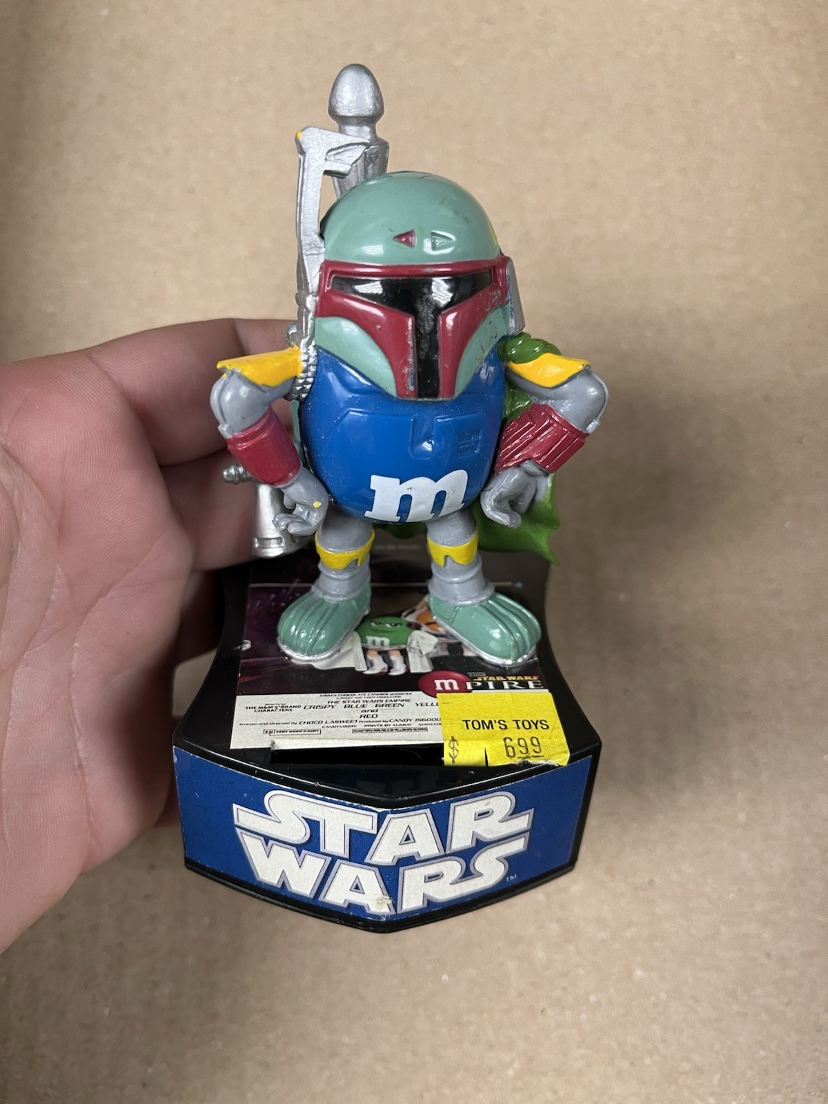 2010 Boba Fett Mandalorian M&M Candy Bank Star Wars Figure HTF Stash Dispenser
