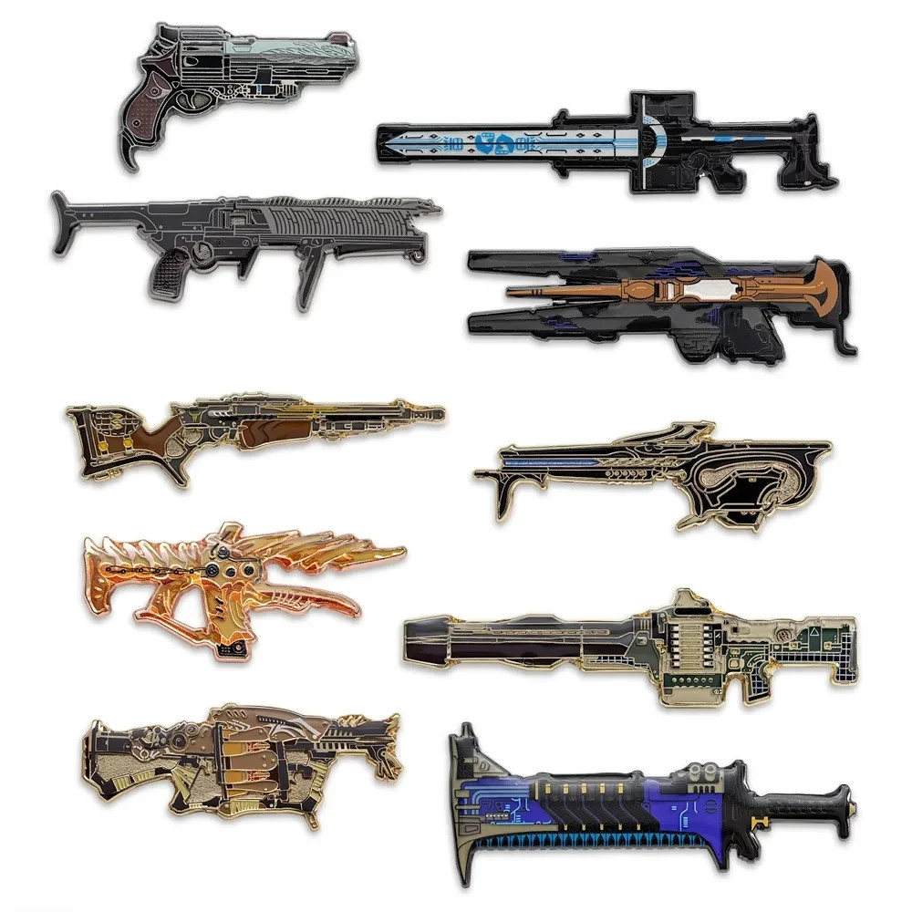 Destiny 2 - Armory Series 6 Exotic Weapon Collectible Pins  (No Emblem)
