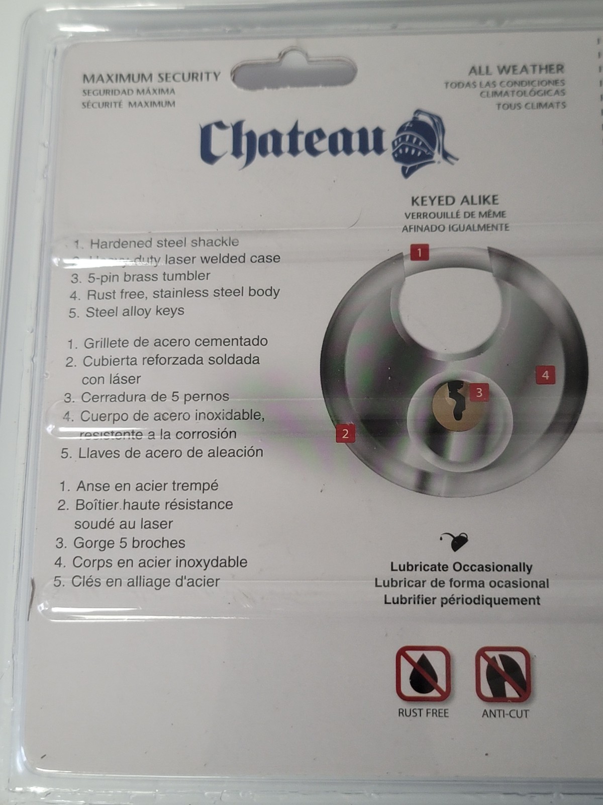 Chateau Self Storage C8702 C870-2 Twin Pack Padlocks Locks Disc Locks