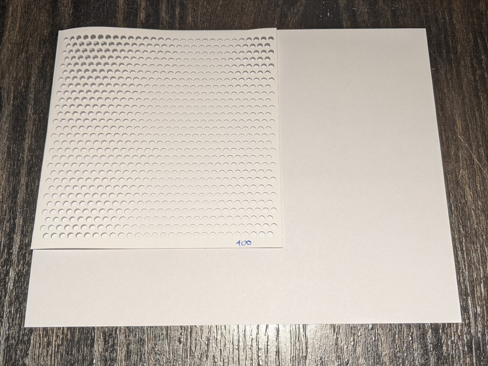 PTFE / Teflon - Perforated Sheets - 1mm Thick - 6.5 x 6.5"