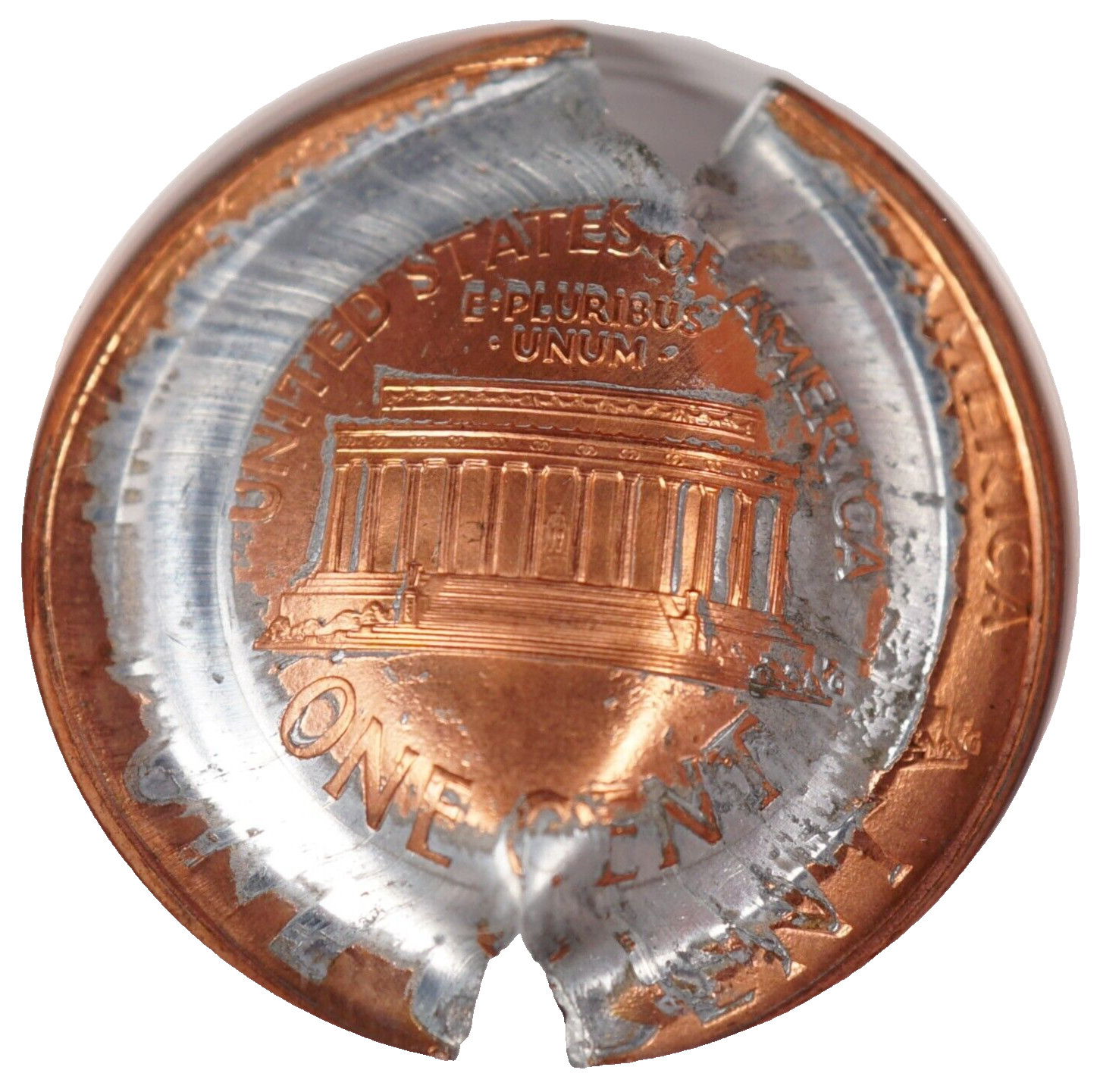 1999 1c Double Struck Massive Capped Cupped Die Cap - Rare Mint Error NGC MS66RD