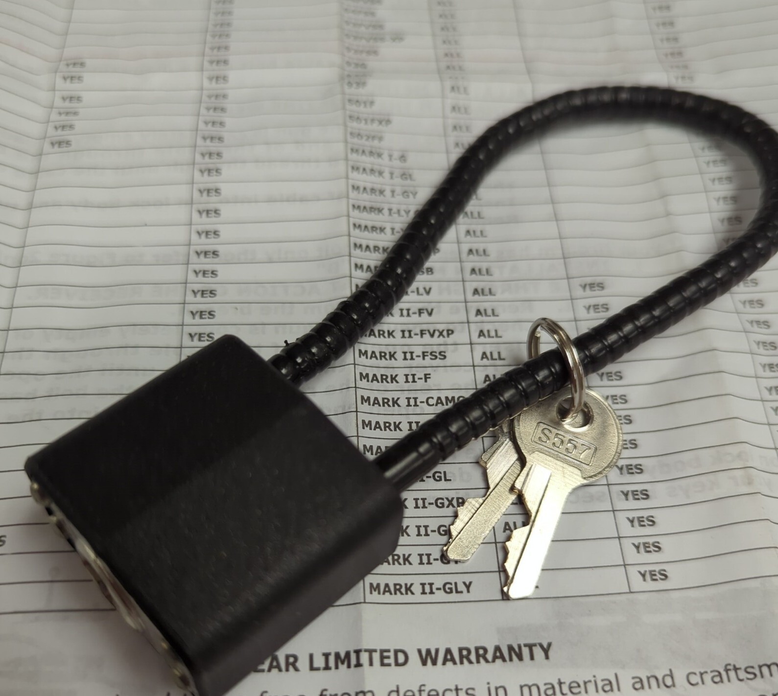 DAC Technologies/Savage Firearms Rifle/Revolver GUN LOCK w 2x KEYS - CL885