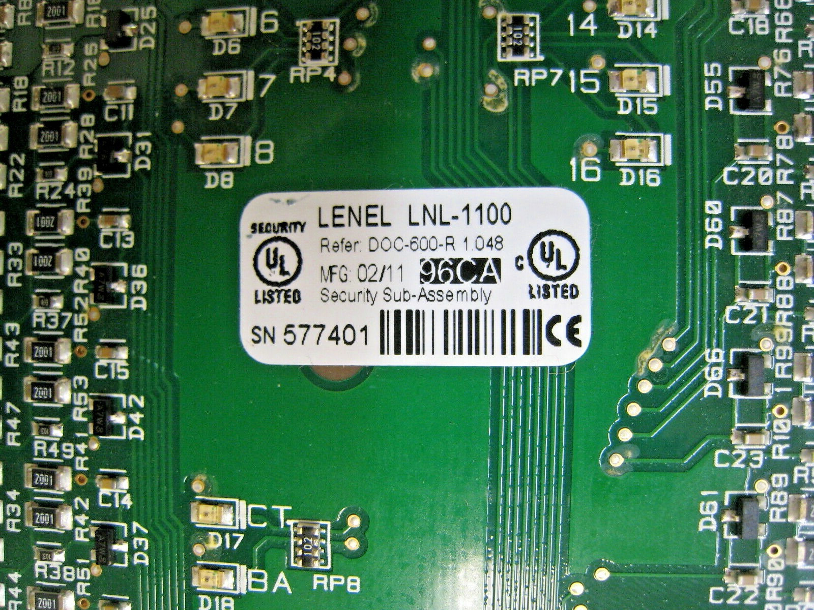 Lenel Input Control Module Board Model #: LNL-1100 FREE SHIPPING