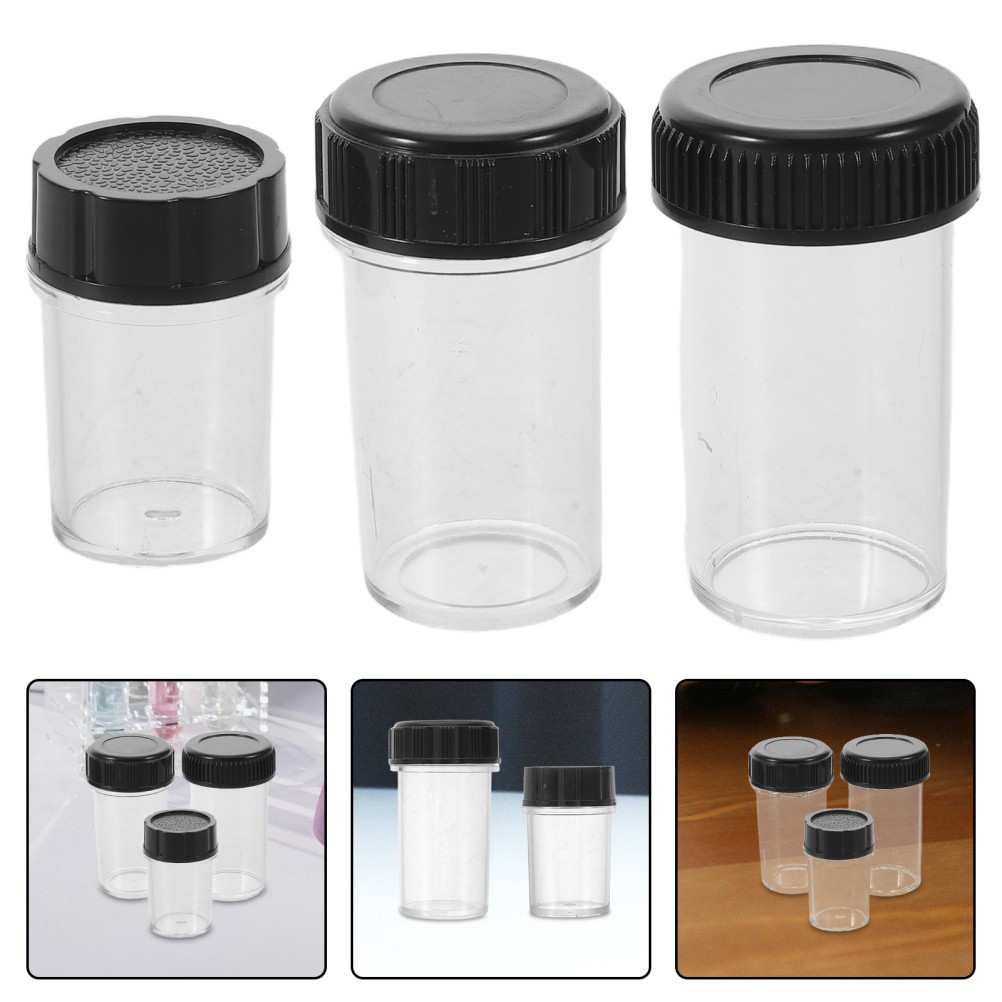 9 pcs Objective Protective Case: Lens Storage Box with Threaded Lid -