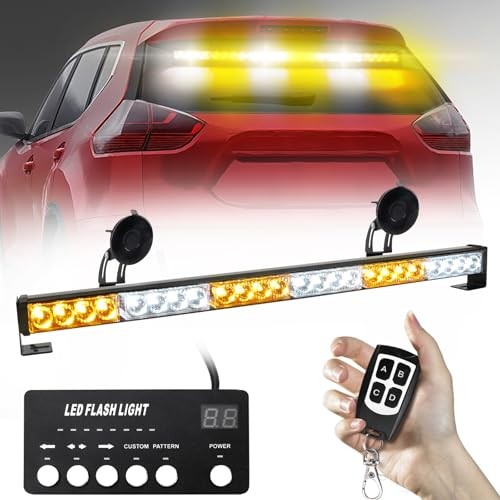 Traffic Advisor Strobe Lights Bar Emergency Warning Strobe Amber and White