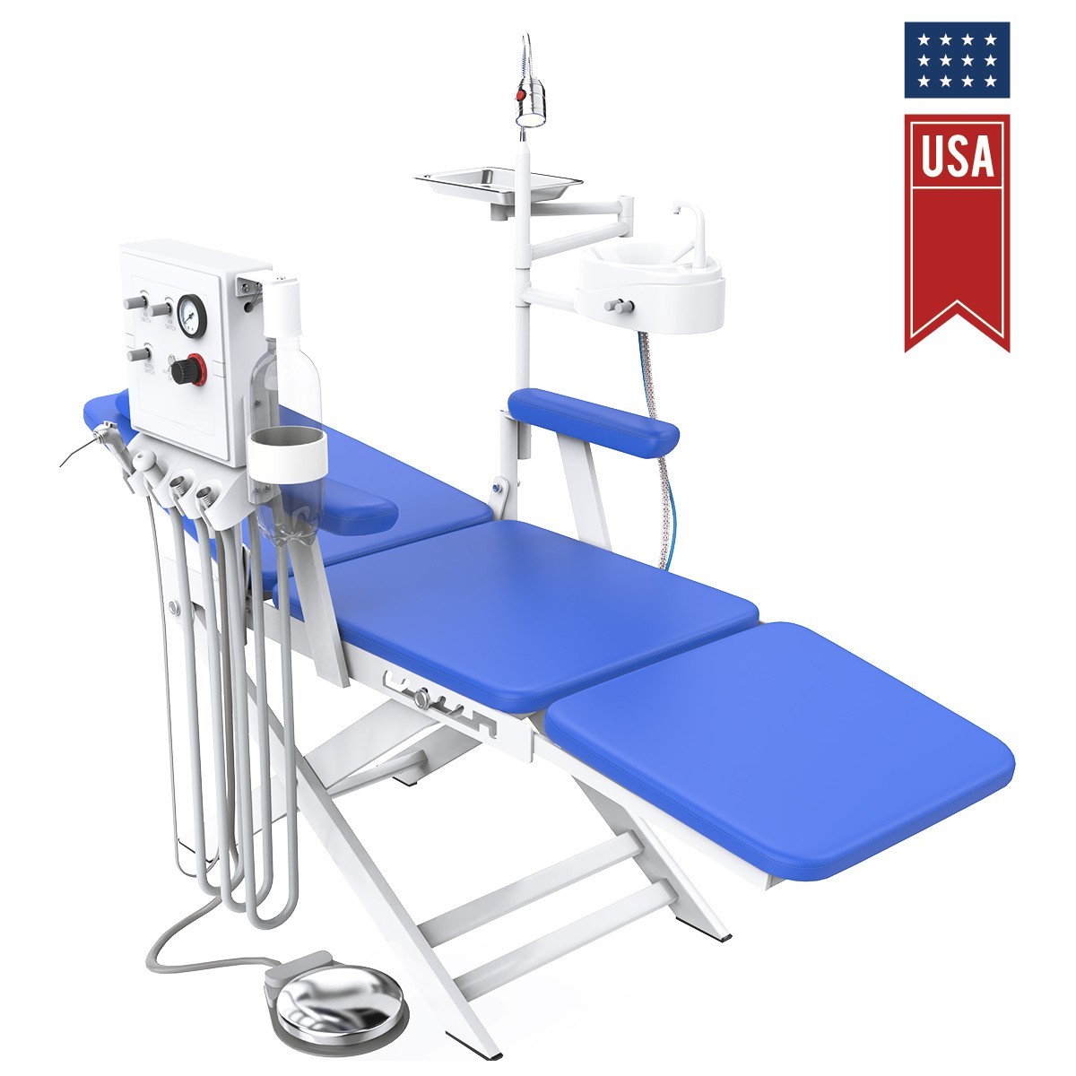 Portable Dental Delivery Unit Case Air Compressor Syringe/Portable Folding Chair