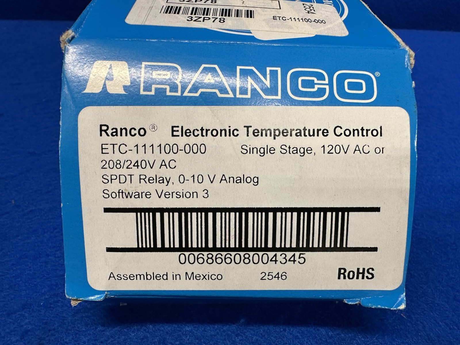 Ranco Etc-111100-000 Electronic Temperature Control