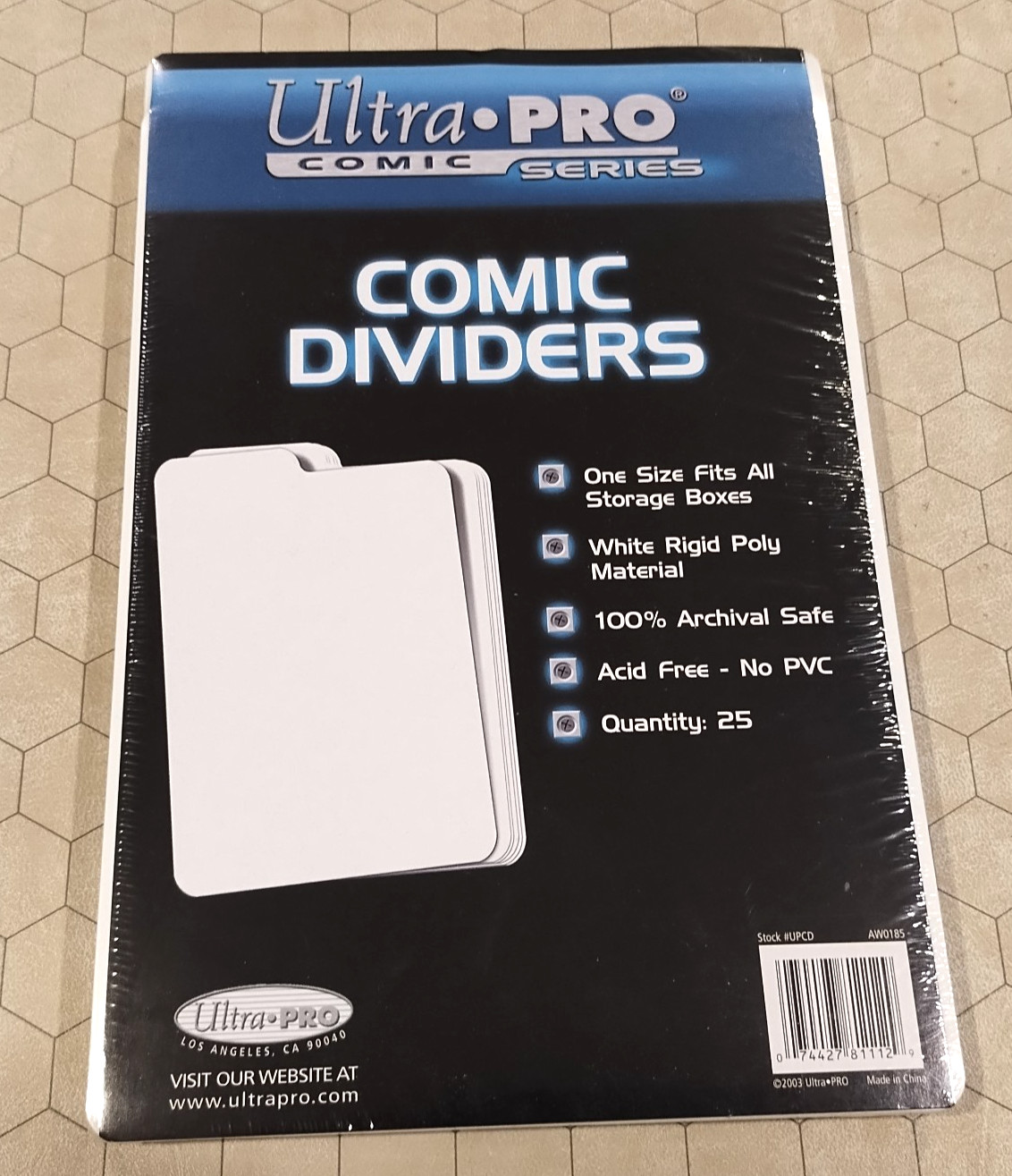 Ultra Pro Comic Book Dividers, 25 count, 2003 version, NEW SEALED, acid-free