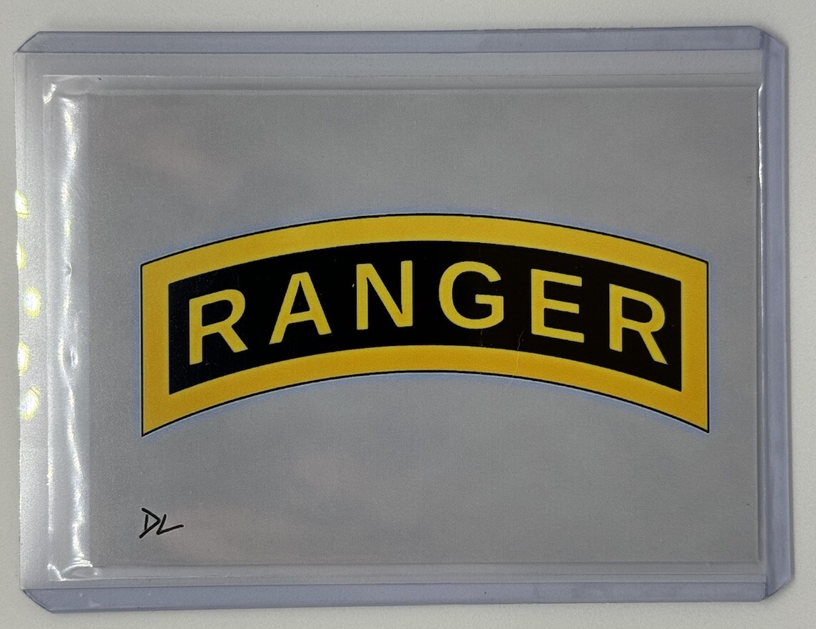 US Army Rangers Limited Artist Signed “Rangers. Lead The Way!” Trading Card 2/10
