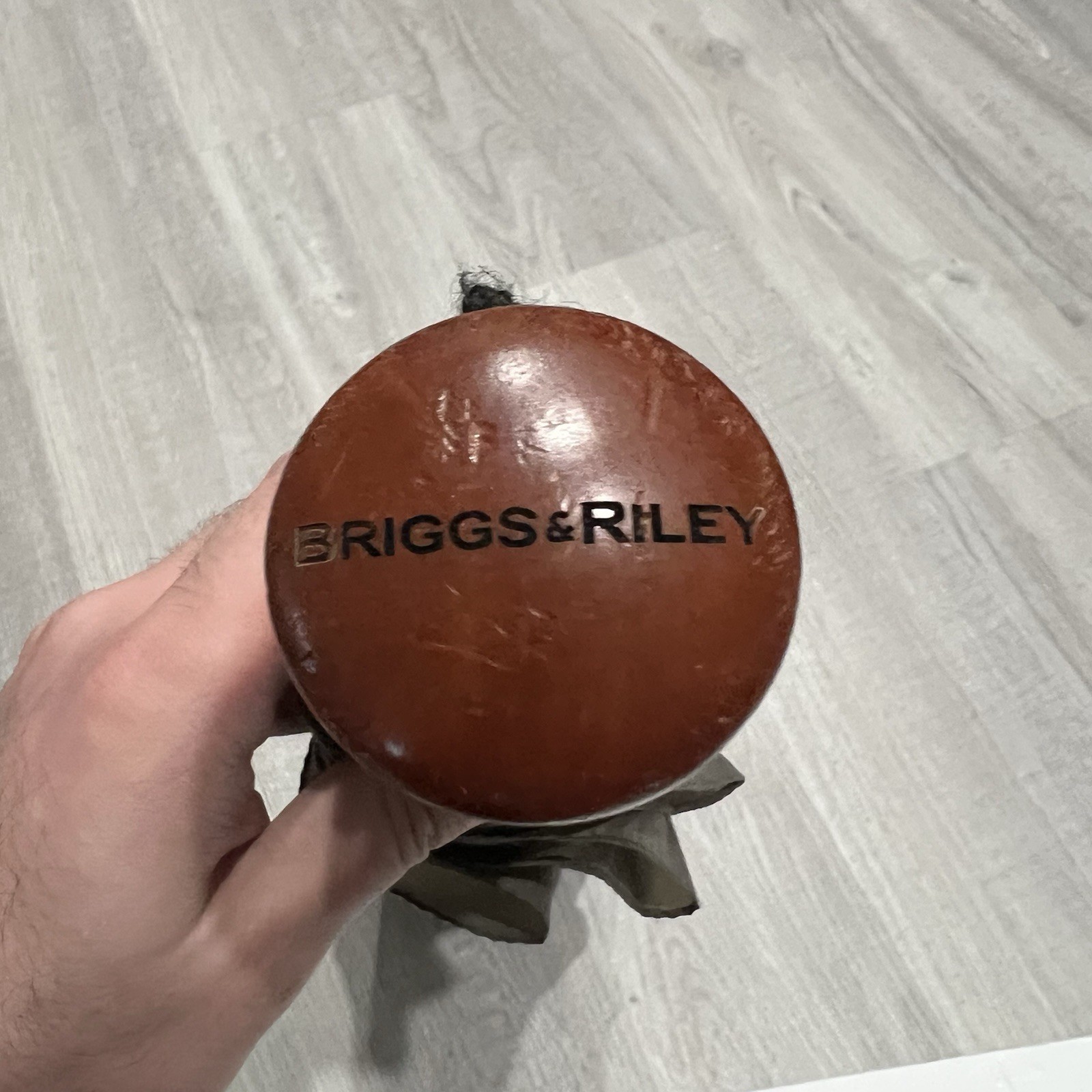 Briggs And Riley Umbrella Olive Green / Brown