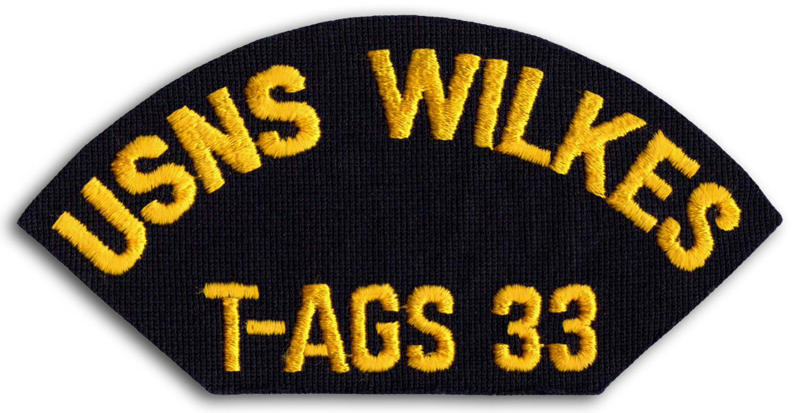 US Navy T-AGS 33 USNS Wilkes Hydrographic Survey Ship Cap Patch Iron-On *New*