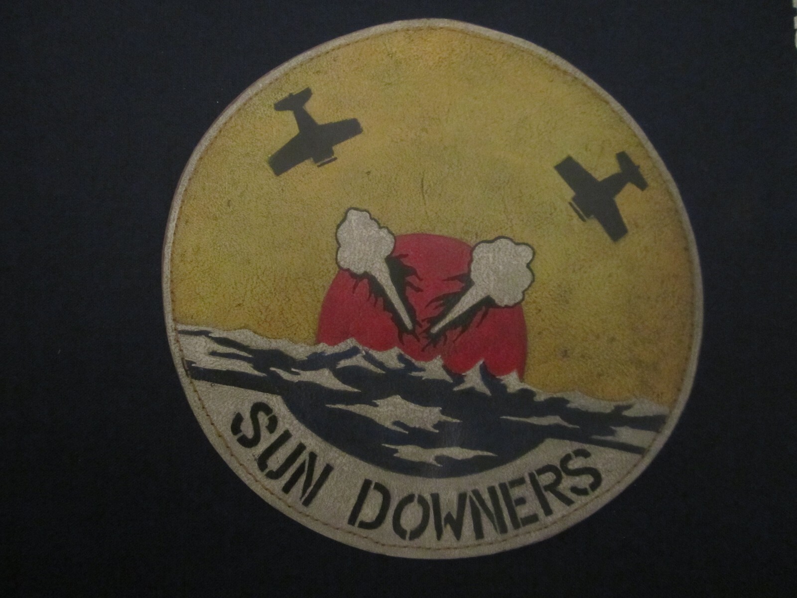 USN VF-111 SUNDOWNERS LEATHER SQUADRON PATCH