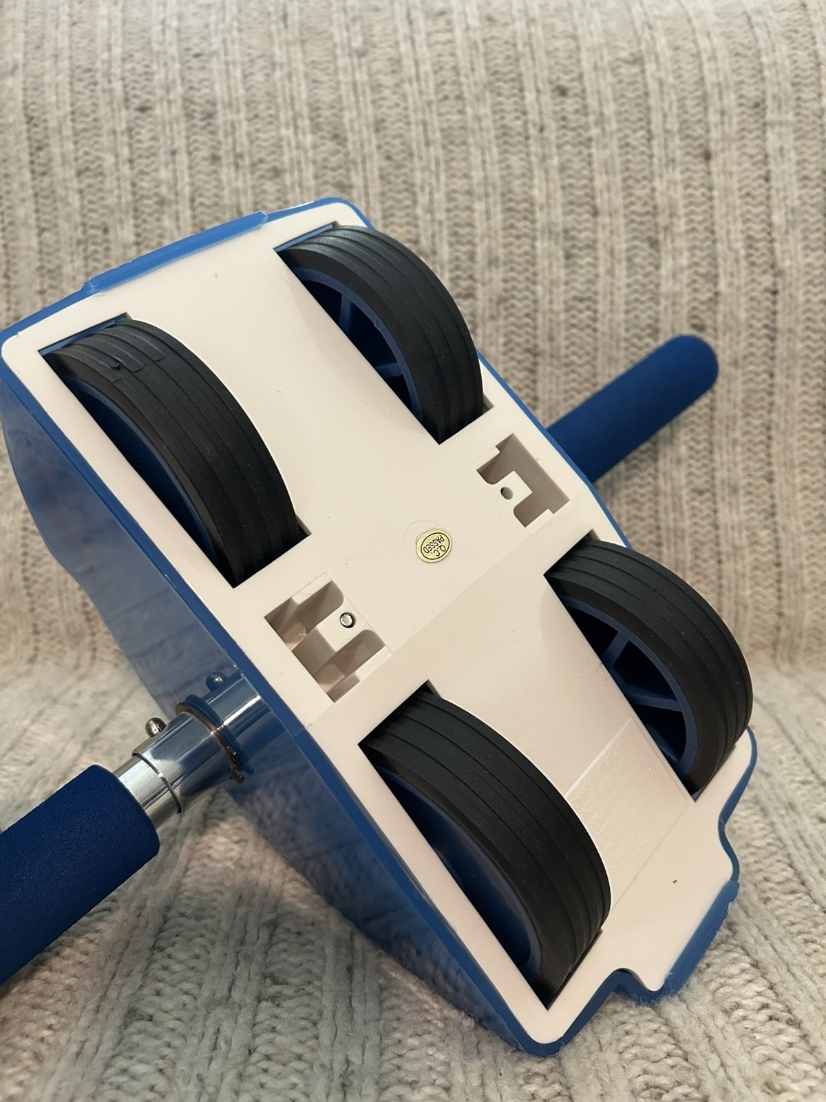 The Original Ab Slide Abdominal Roller Workout Exercise Machine Blue Vintage