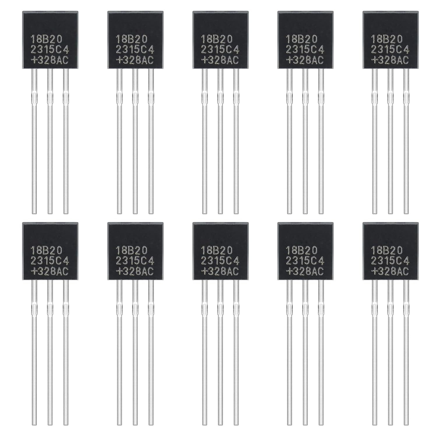 Ds18b20 Temperature Sensor Digital Thermometer 55c To 125c pack Of 10pcs