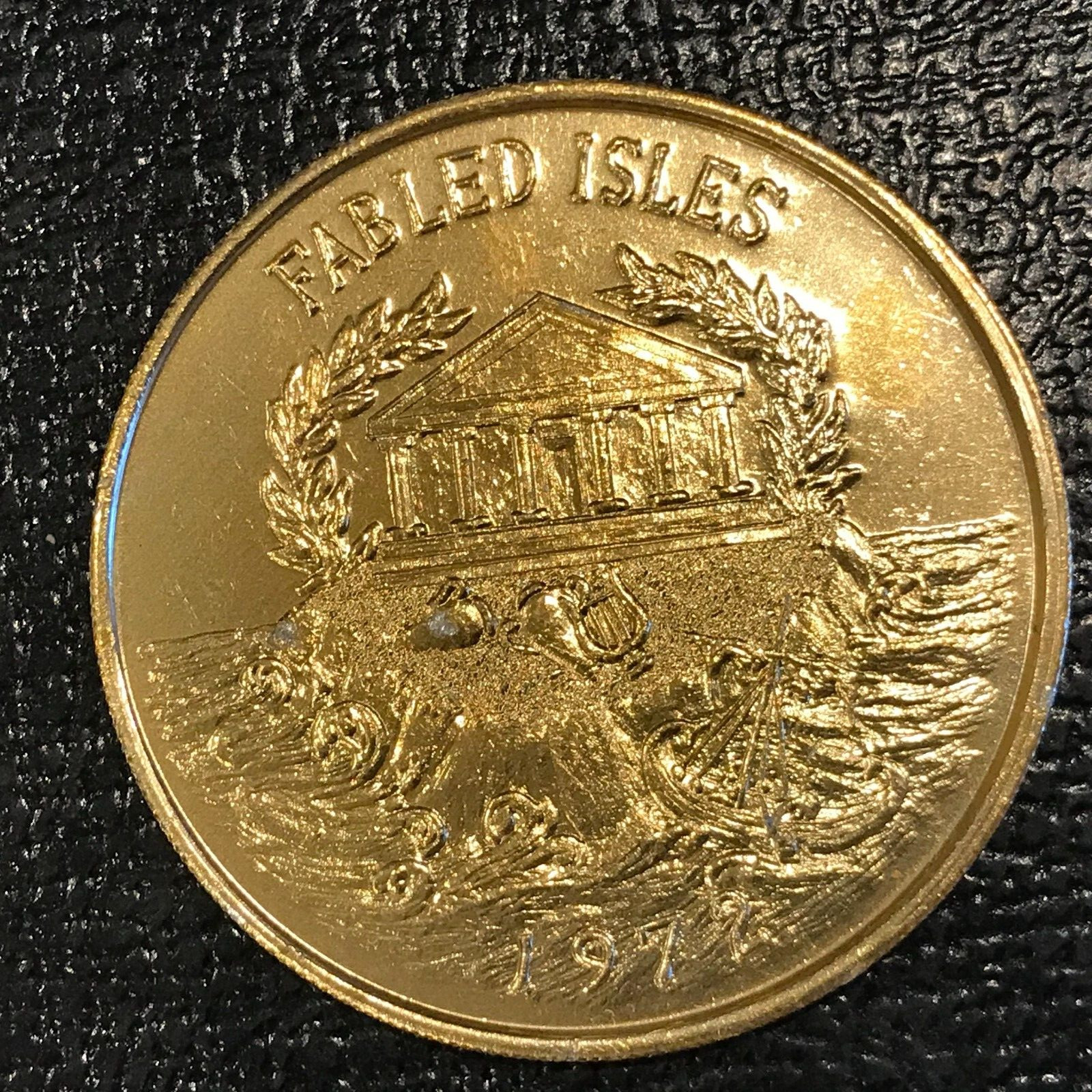 BU 1972/1857 FABLED ISLAND THE GOLDEN CUP OF CUMUS  MARDI GRAS TOKEN-DEC123