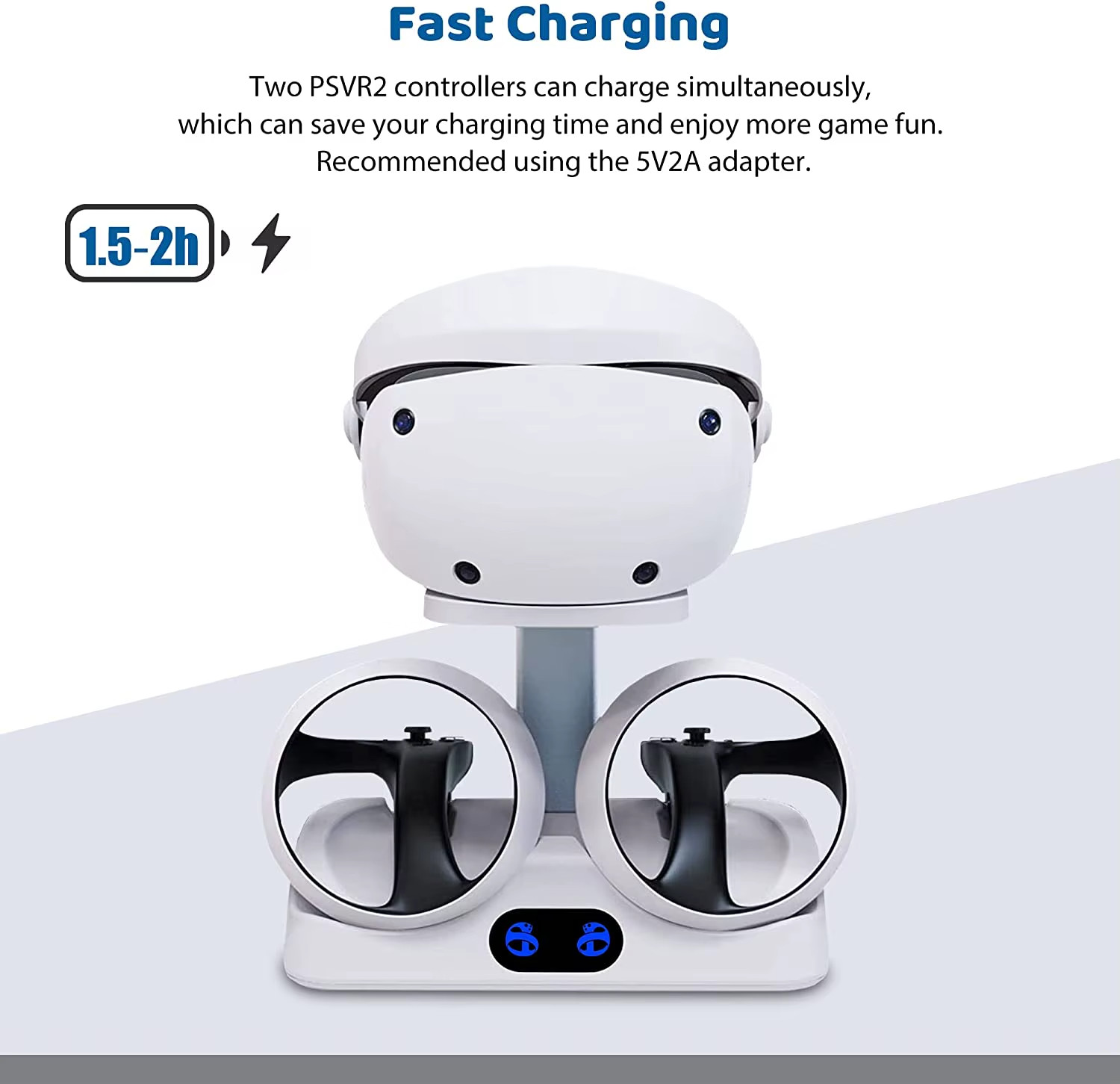Controller Charging Station With Indicator Lights for PS5 VR2