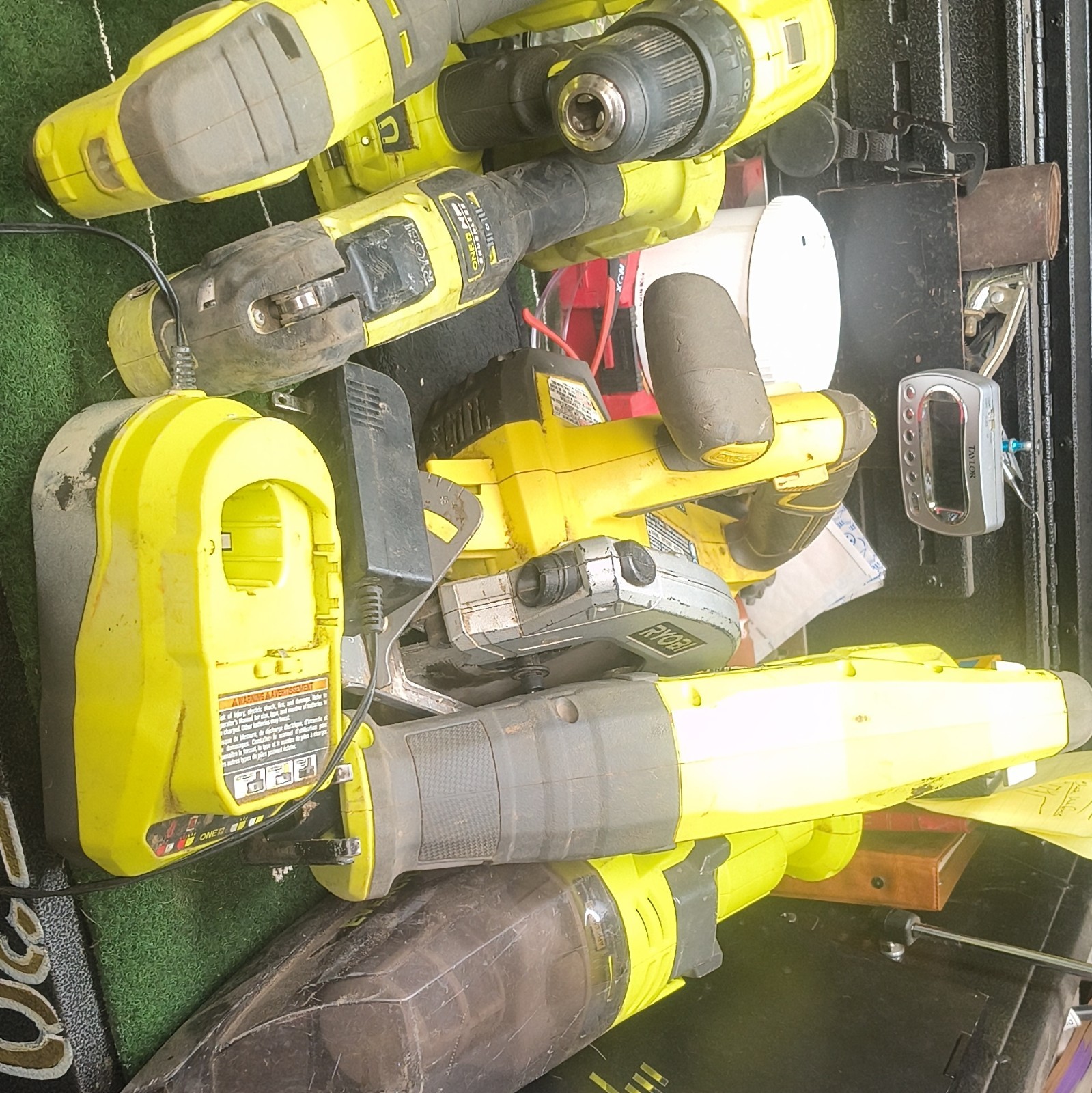 Ryobi ONE+ Cordless Battery Power Tool Set, Green/Gray