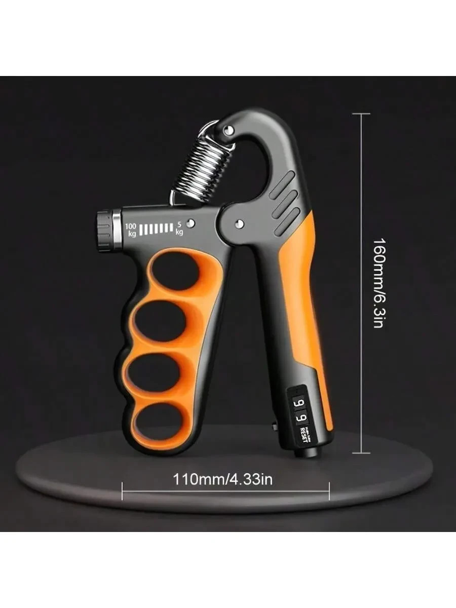 Adjustable Hand Grip Strengthener 5-100kg | Counting Trainer for Fitness & Rehab