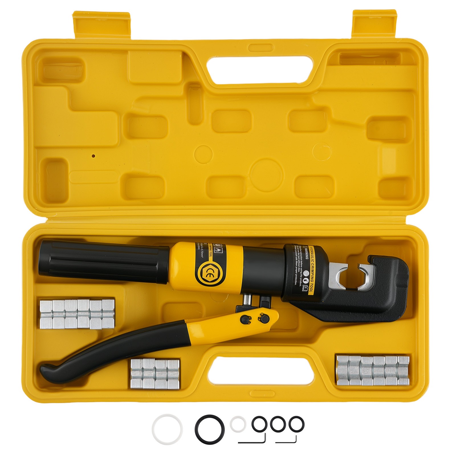 Hydraulic Cable Crimping Tool Set 10T with 9 Hexagon Dies and Storage Case