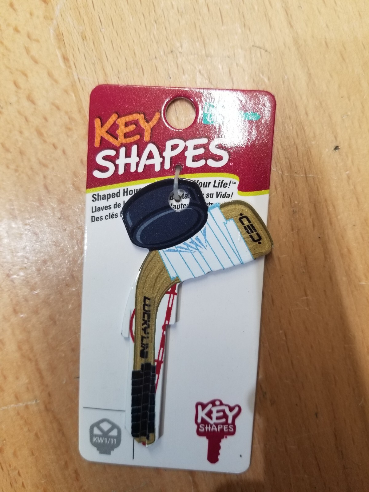 HOCKEY STICK SHAPED WITH PUCK KWIKSET KW1/KW10 KEYBLANK - READ DETAILS BELOW