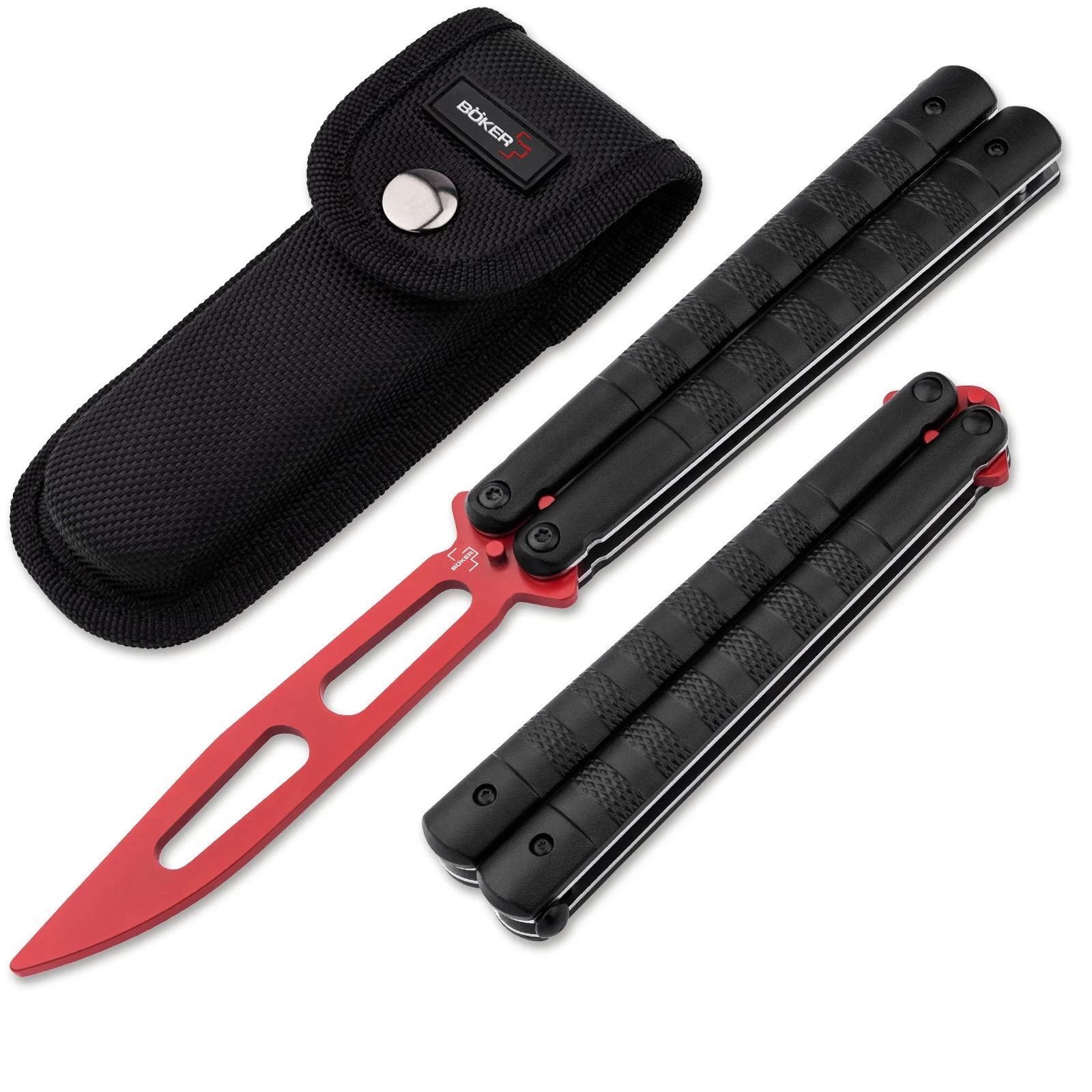 BOKER PLUS Balisong Relack Training Knife Butterfly Practice Blunt Red 01BP0049