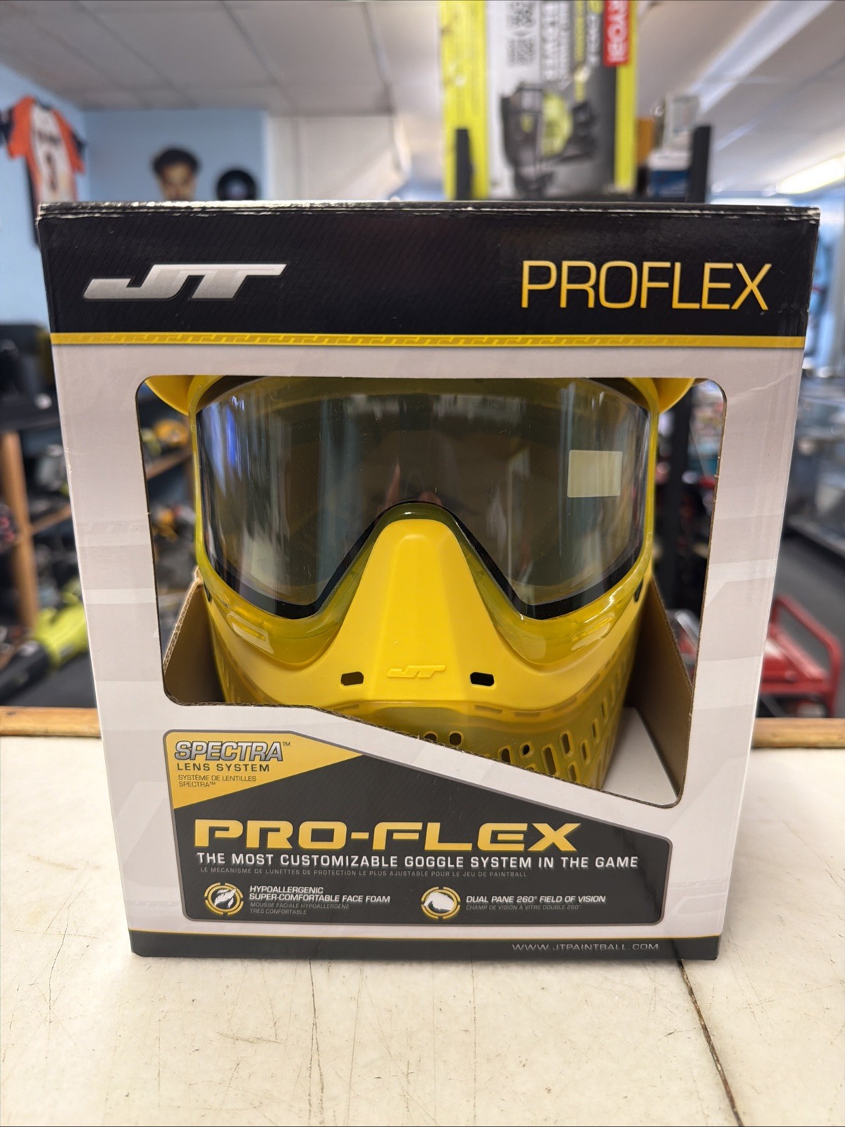 JT ProFlex Paintball Mask Goggle System Custom November Birthstone Ice Topaz