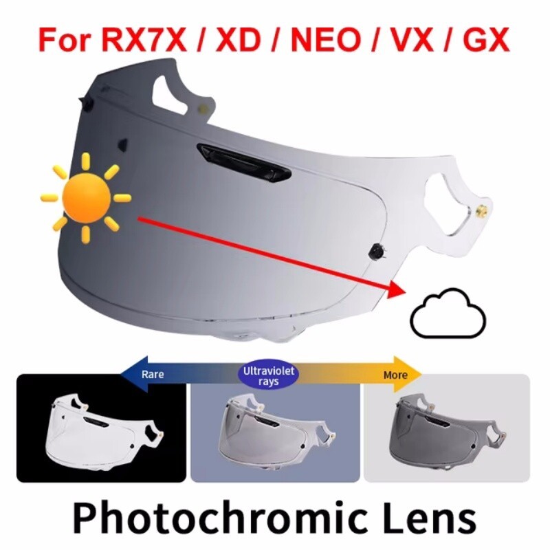 Photochromic Visor Lens Fit For ARAI RX7X CORSAIR-X RX7V NEO XD VAS-V Helmet