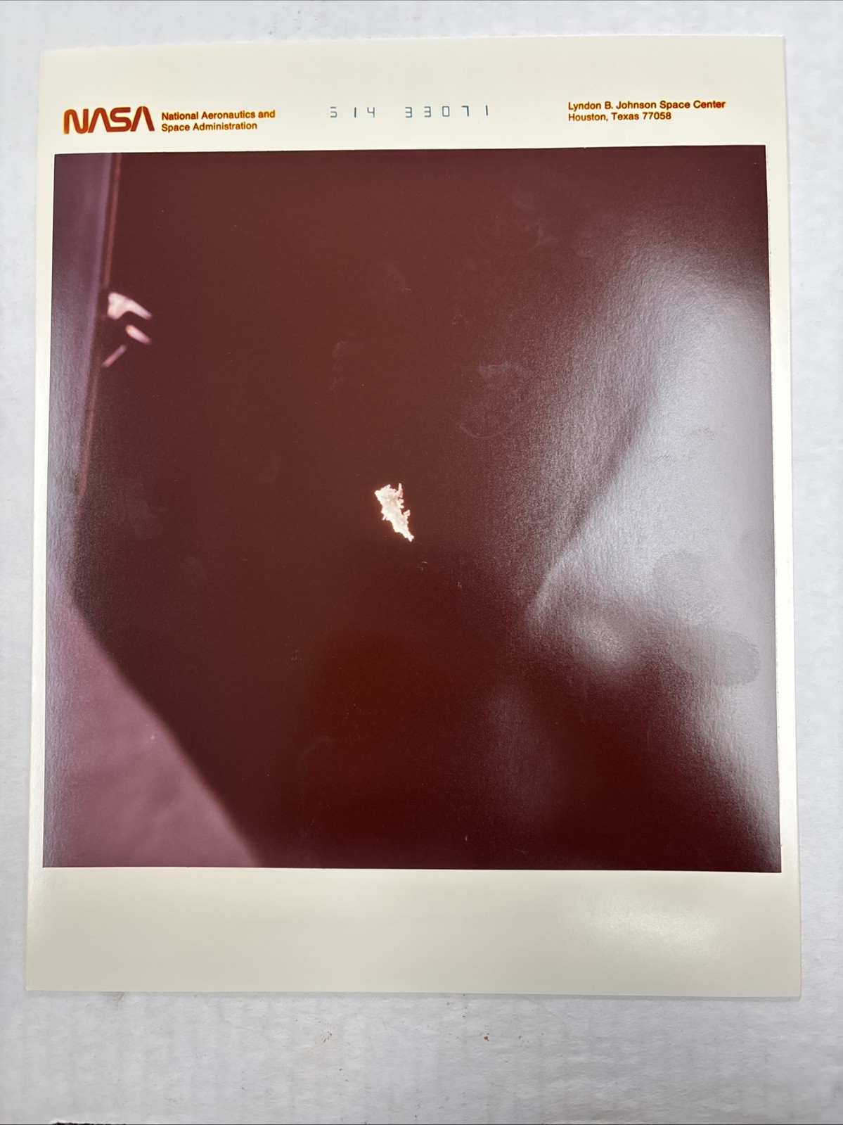 NASA 41-D Discovery Ice Removal Numbered Press Photo w/transparency