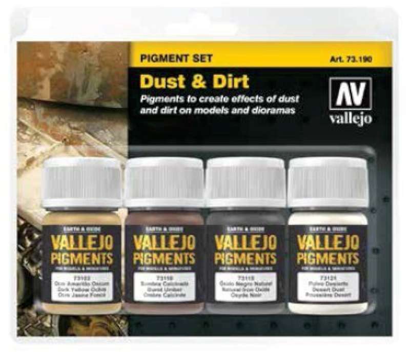 35ml Bottle Dust & Dirt Pigment Powder Set (4 Colors)