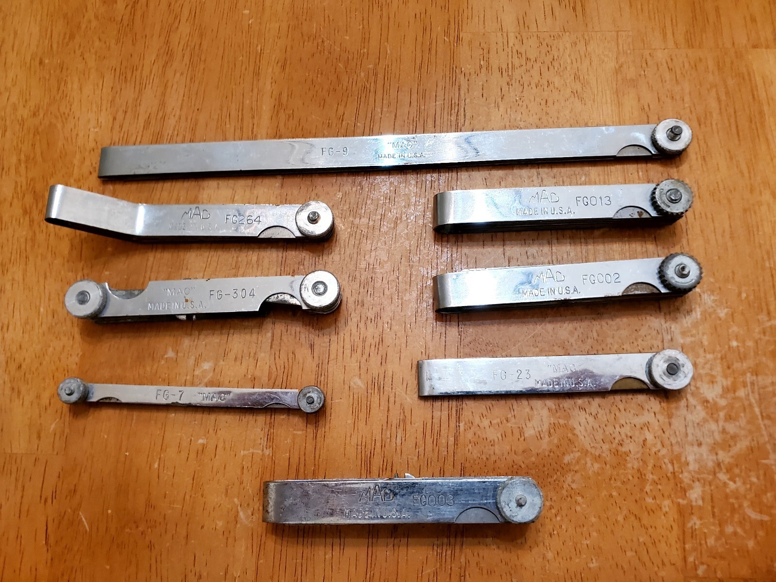 Mac Tools Mixed Chrome Feeler Gauges USA Lot Of 8