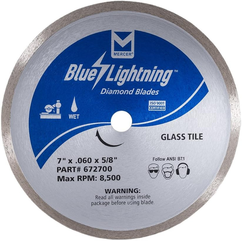 672700 Diamond Blade for Glass Tile, 7" X .060 X 5/8"