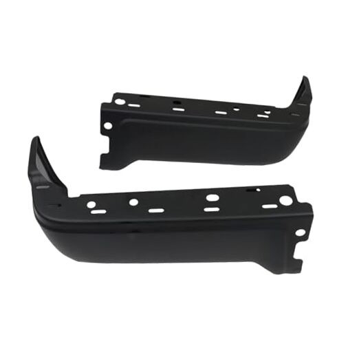 1 Pair Black Rear Bumper Ends Steel Replacement for 2009-2014 F150