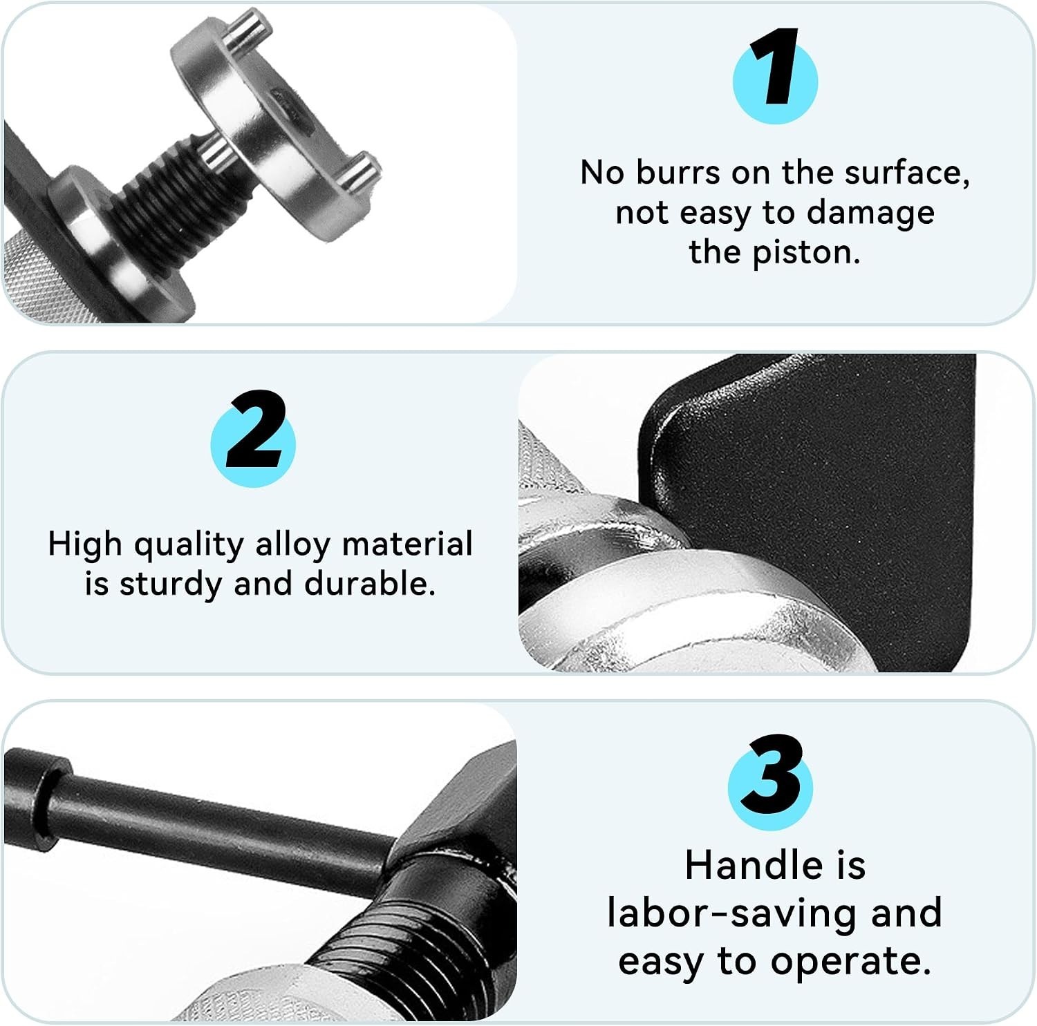 Universal 3pcs Brake Caliper Piston Rewind Tool for Efficient Auto Repairs