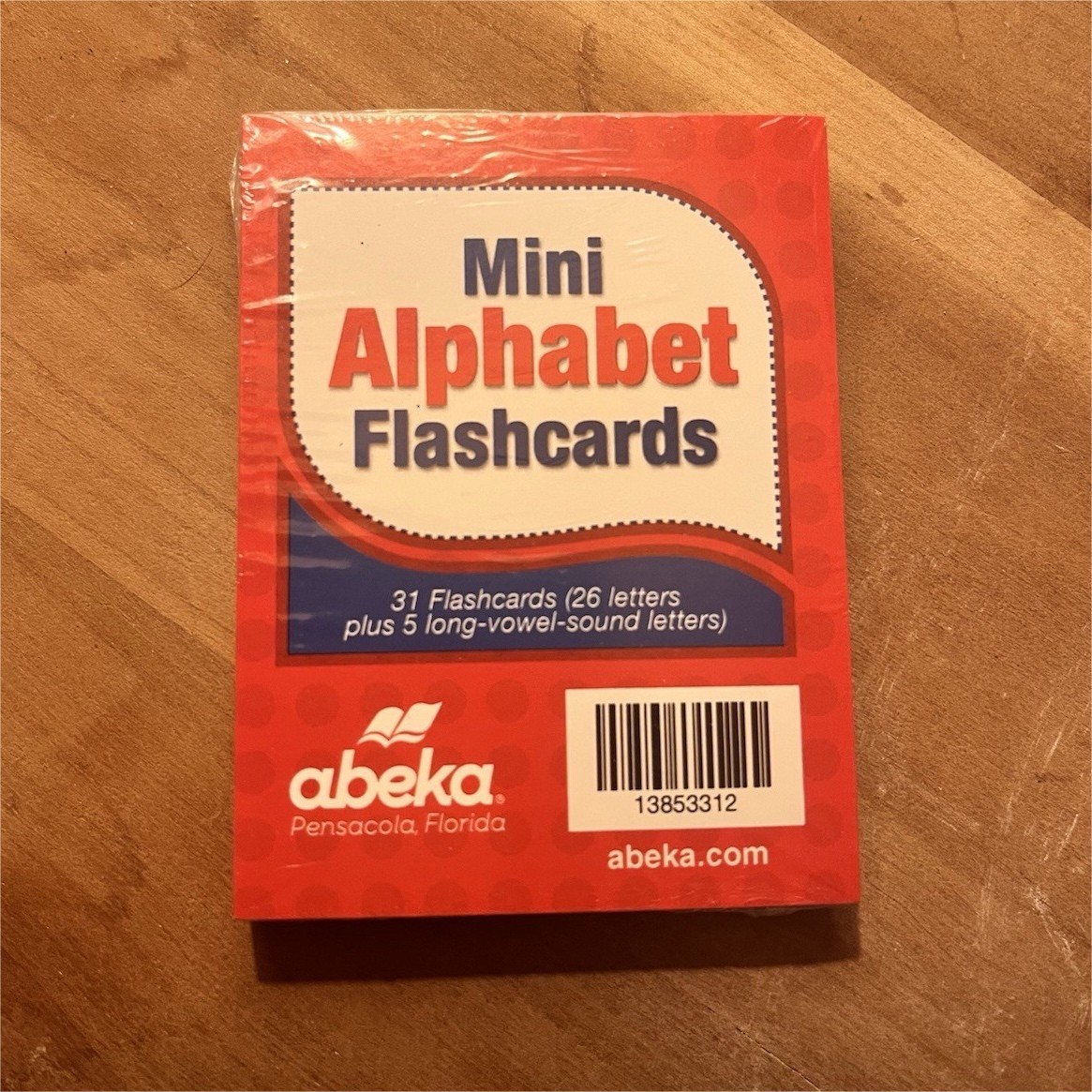 Abeka Book Mini Alphabet Flashcards Set of 31, English Education