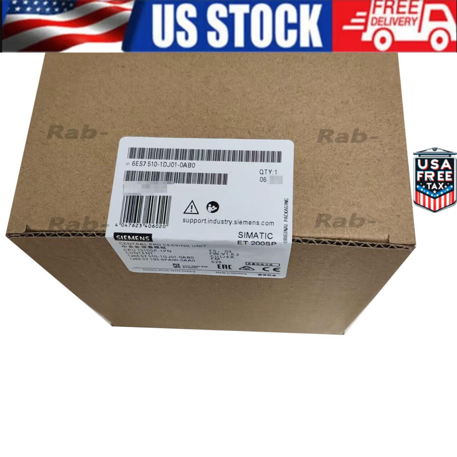 New Siemens 6ES7510-1DJ01-0AB0 CPU 1510SP-1 PN for ET 200SP 6ES7 510-1DJ01-0AB0