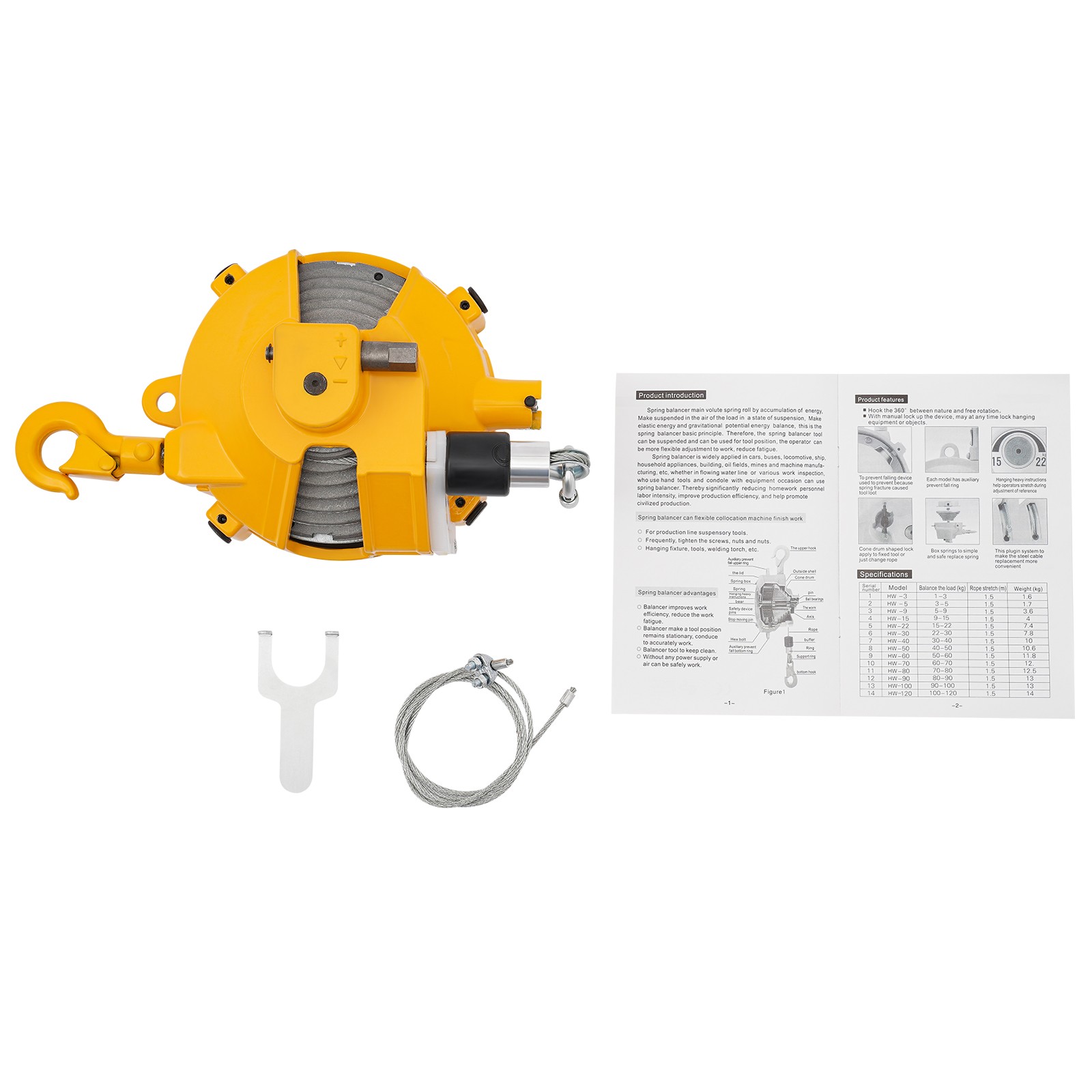 Spring Balancer Retractable Tool Fixture Holder 20-33 lbs hanging Equipment