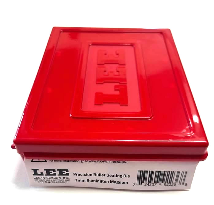 Lee 92236 7mm Rem Mag Micrometer Precision Bullet Seating Die With 4 Die Case