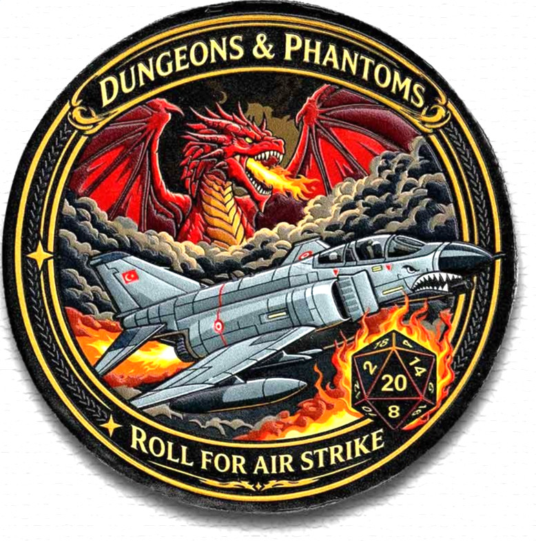 F-4E PHANTOM II -DUNGEONS & PHANTOMS ROLL FOR AIR STRIKE-HIGH QUALITY TPU PATCH
