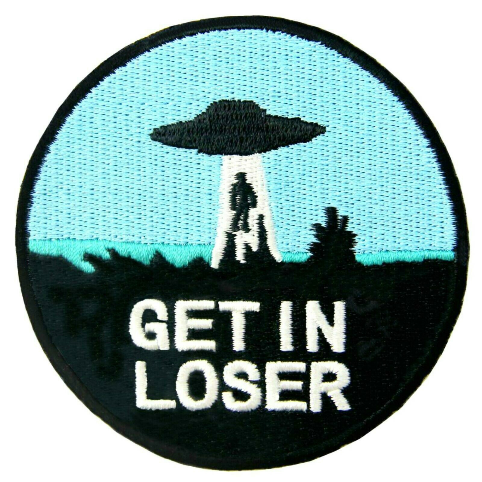 UFO Alien Patch EMBROIDERED DIY Iron On Applique Xfiles Flying Saucer