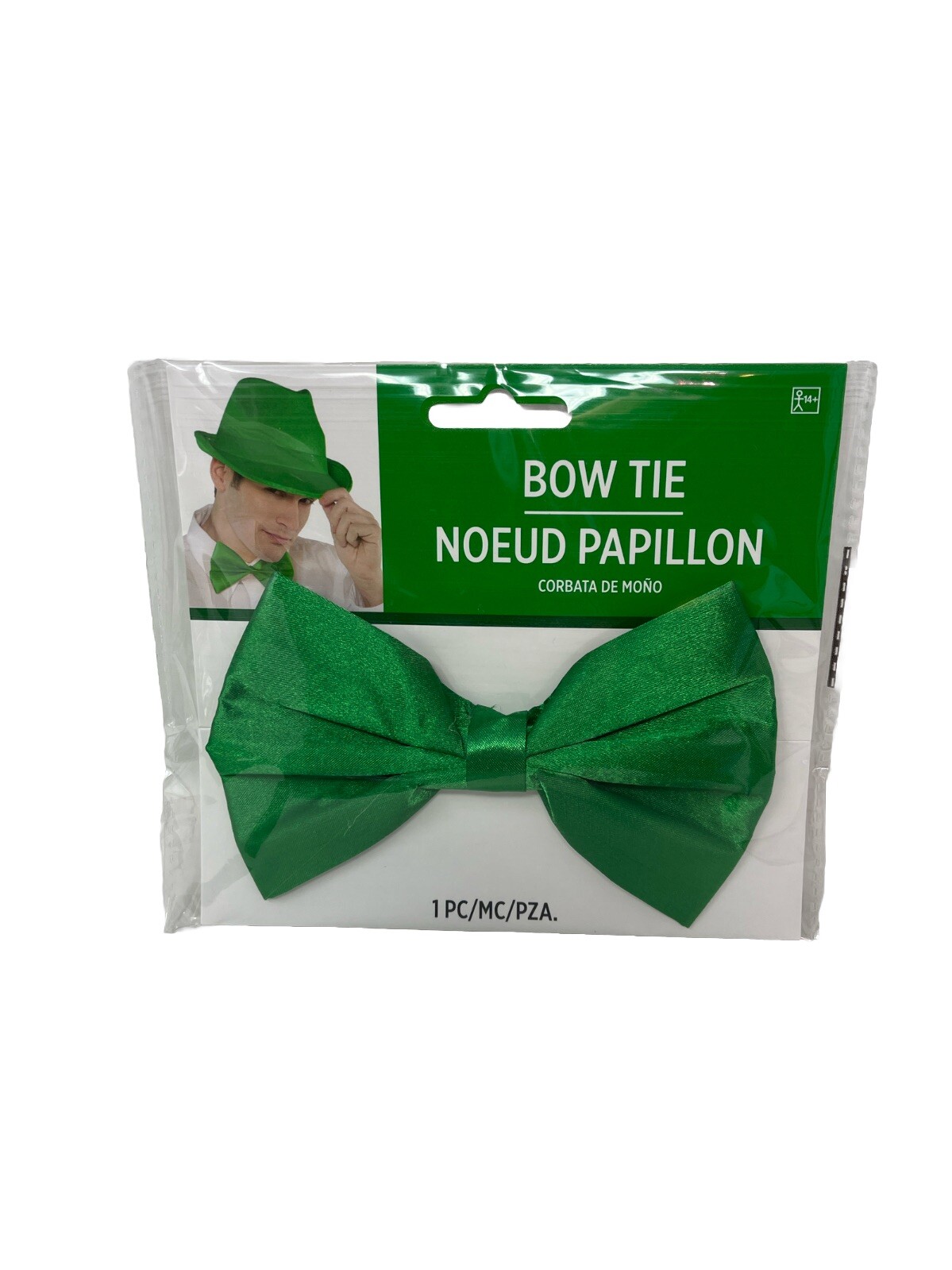 Green Bow Tie Costume Neckband School Spirit Fancy Dress Up Halloween