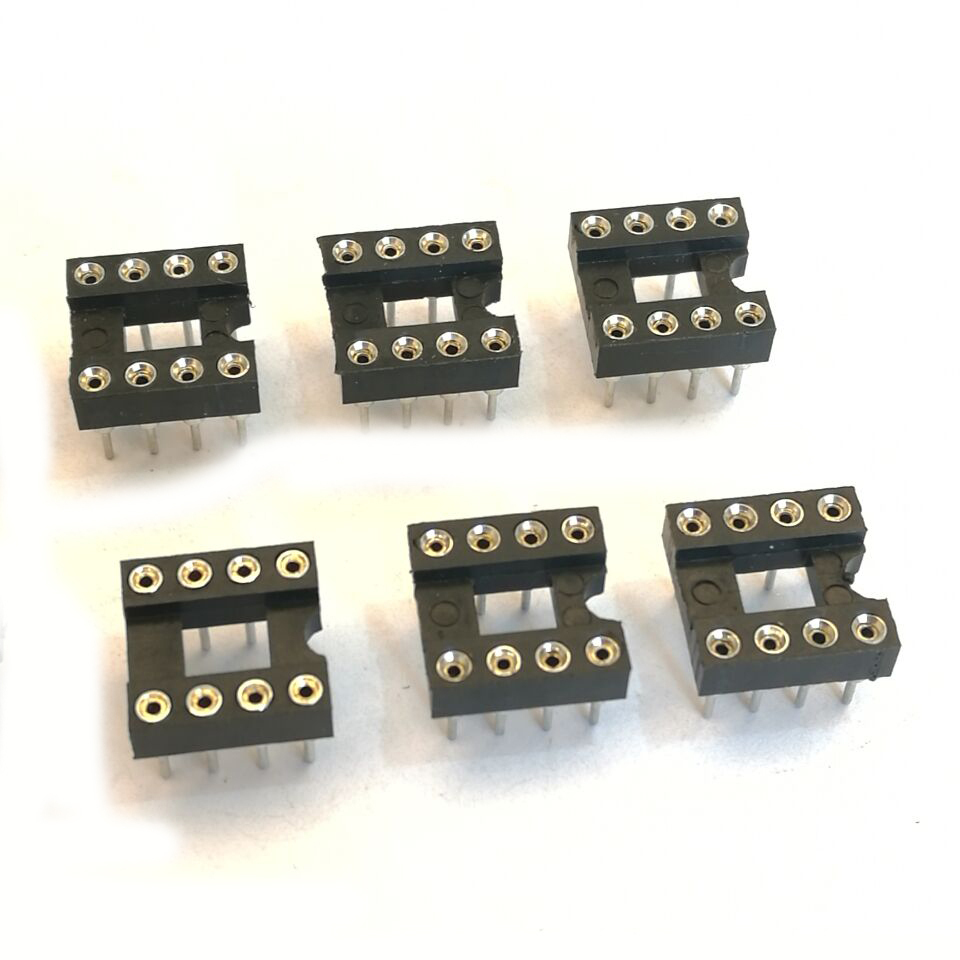 10pcs 8 Pin 8P DIP IC Socket 0.1" Pitch 0.3" Row Spacing Round