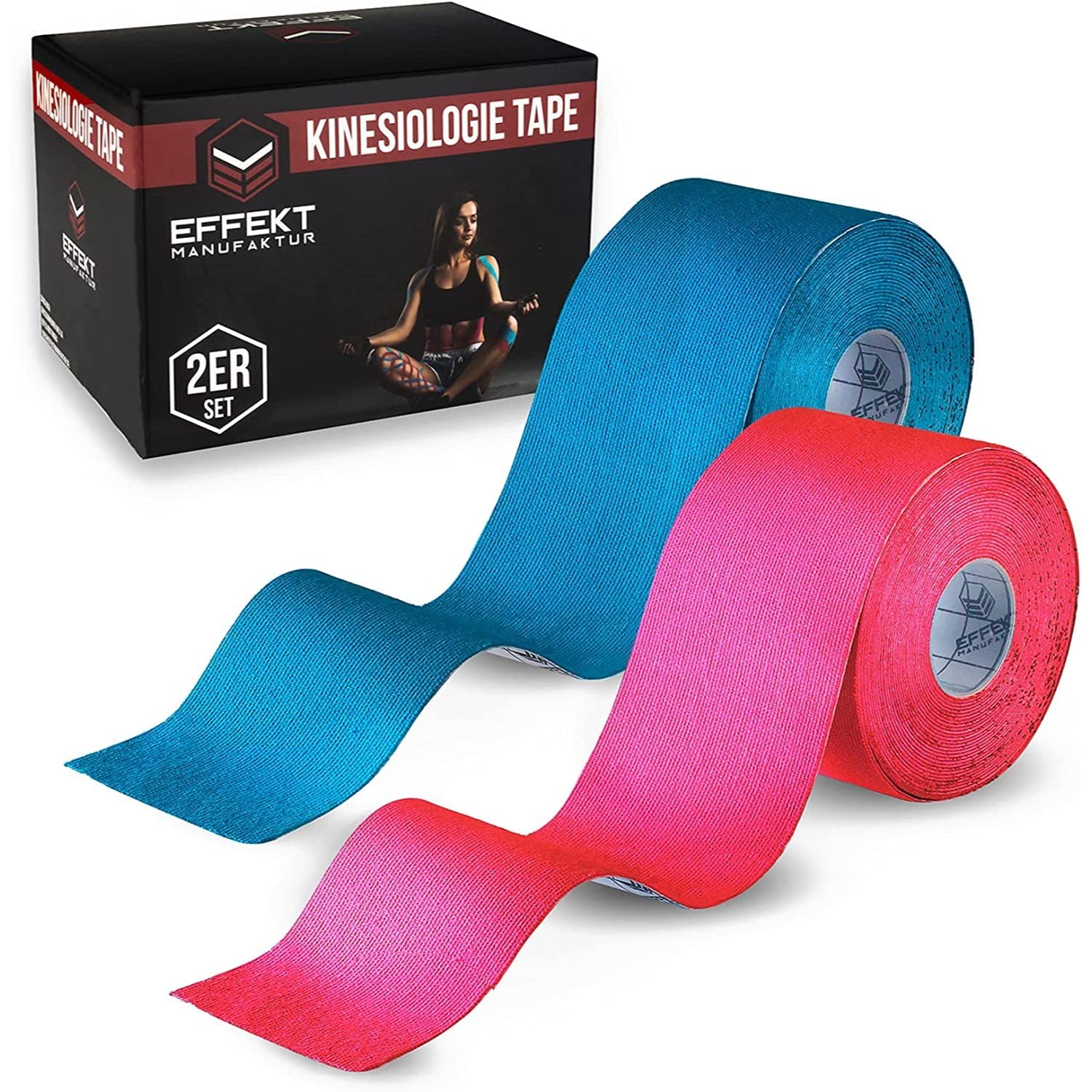 2 Rolls Kinesiology Tape Waterproof Sports Muscle Physio Therapeutic Sticker