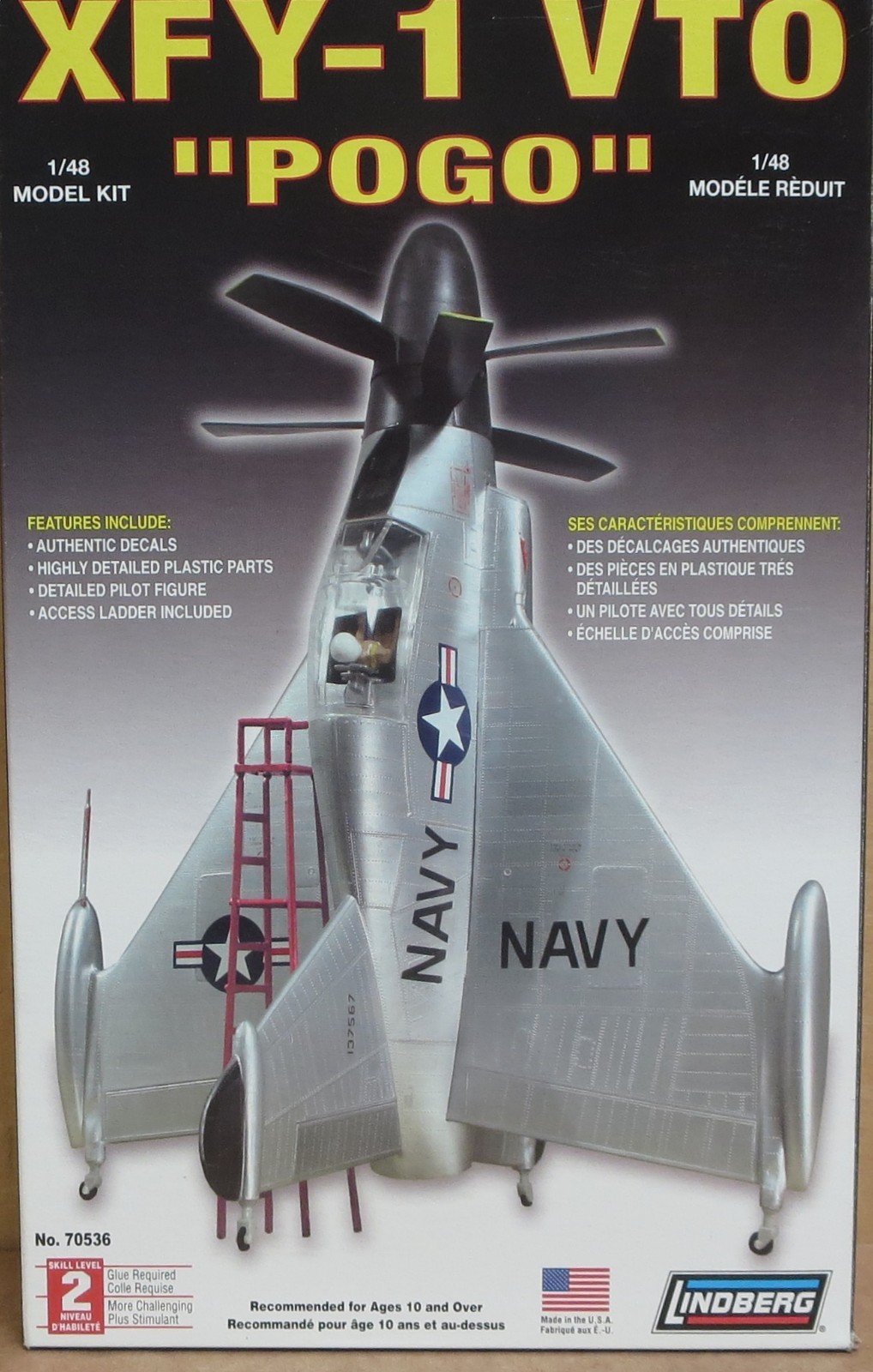 Lindberg 70536  XFY-1 VTO "Pogo" 1:48 Kit