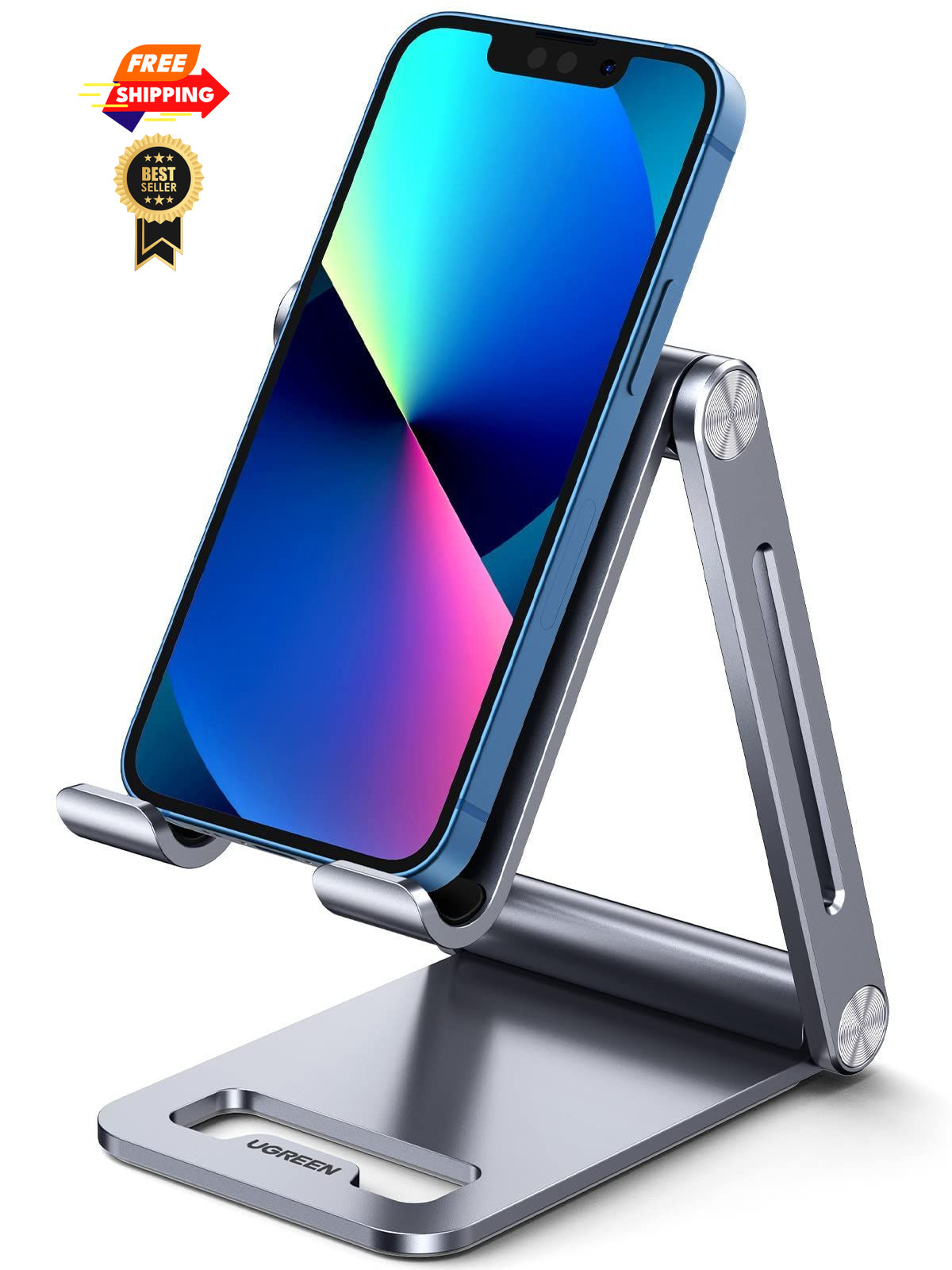 UGREEN Phone Stand for Desk Cell Holder Adjustable Space Grey